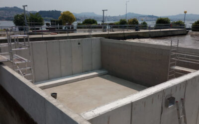 Advances in civil works for the reconditioning of the Moaña WWTP